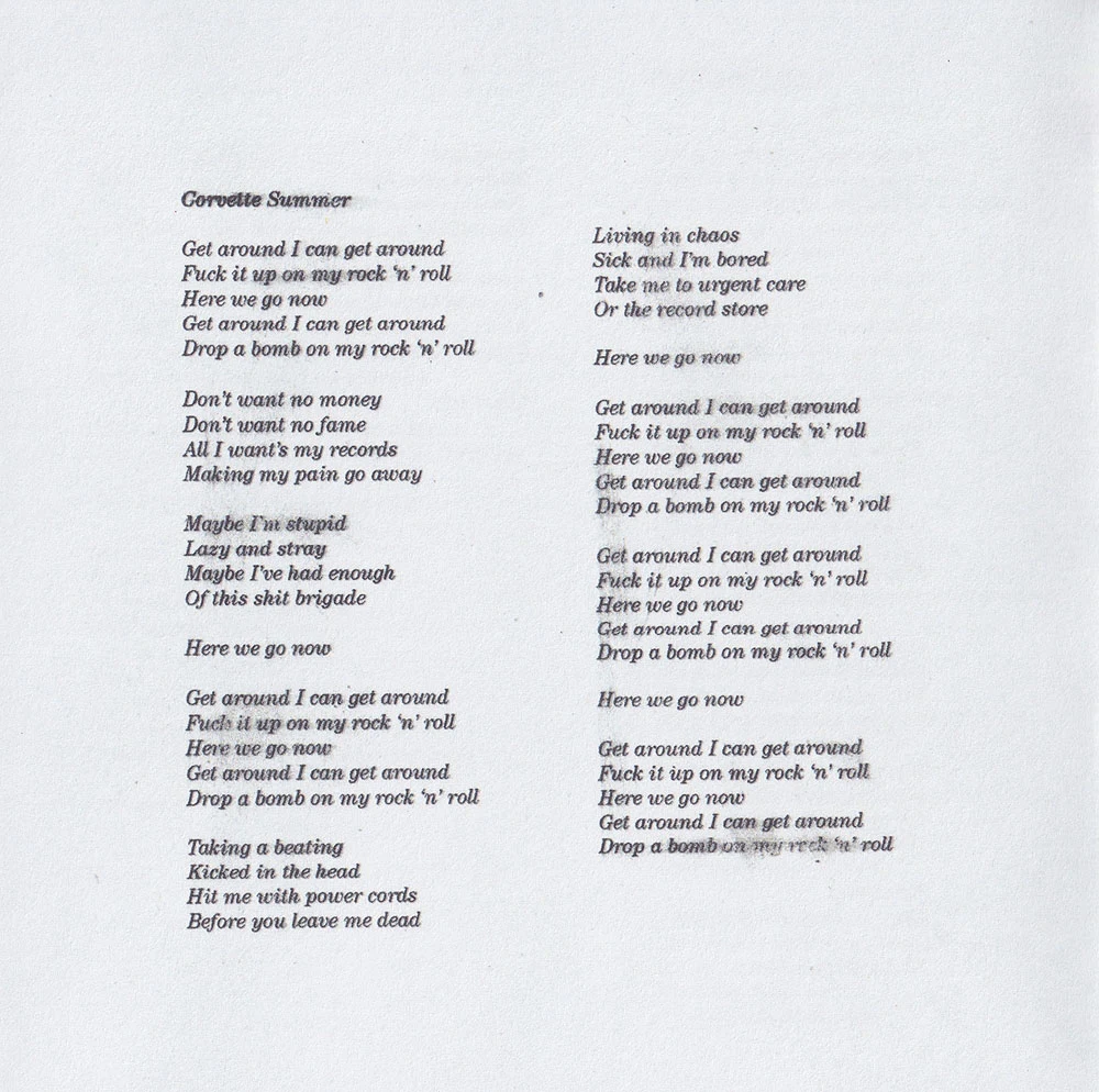 Corvette Summer lyrics
