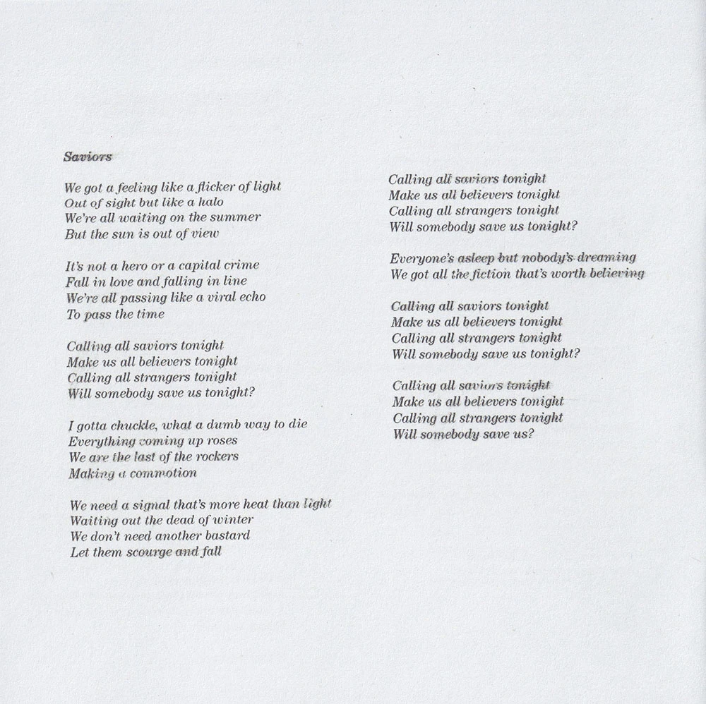 Saviors lyrics