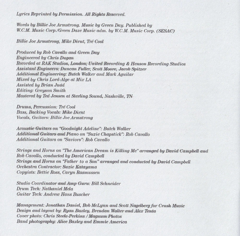 Saviors - credits