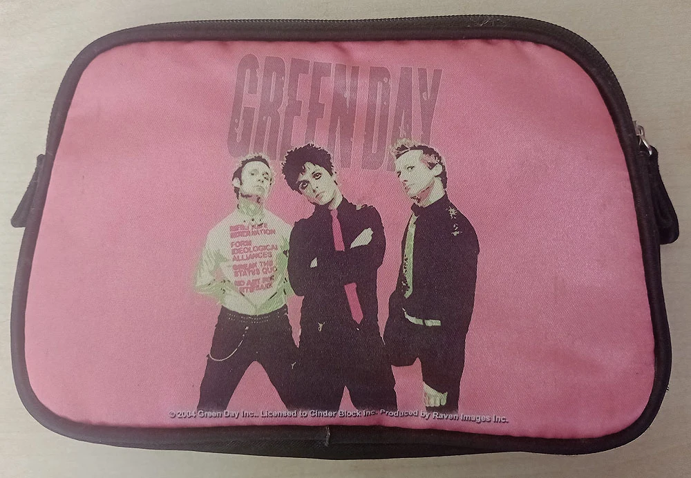 Pink American idiot era make-up bag