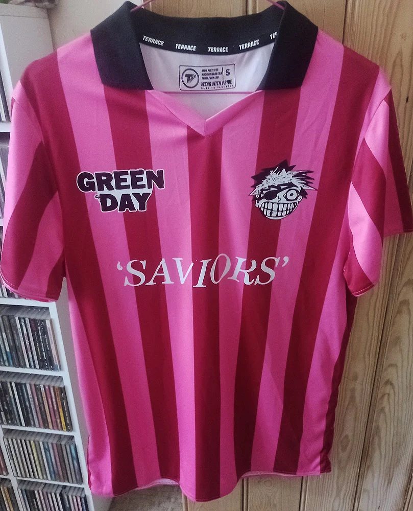 Pink Saviors Tour football jersey