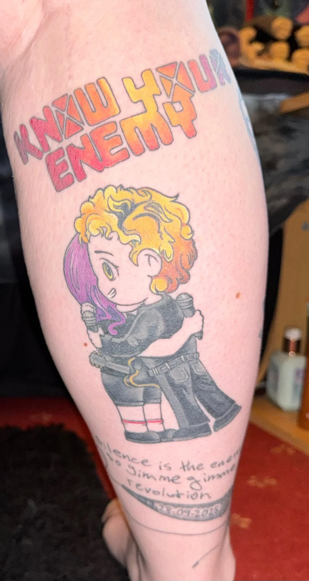 Know Your Enemy commemorative tattoo