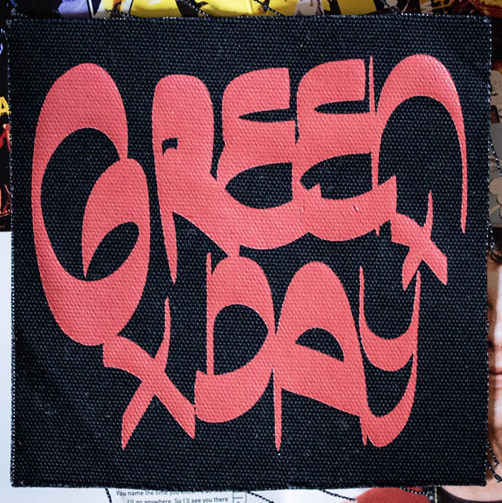 Black and red graffiti Green Day logo patch