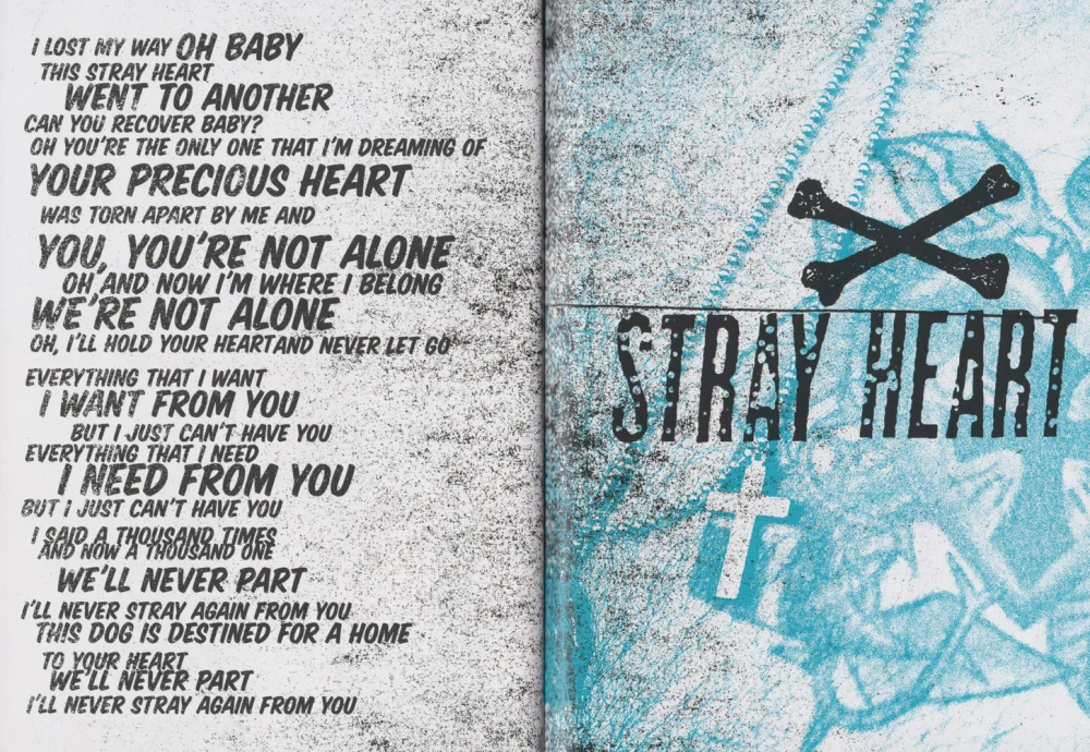 ¡Dos! hardcover lyric book - page 20-21 (Stray Heart)