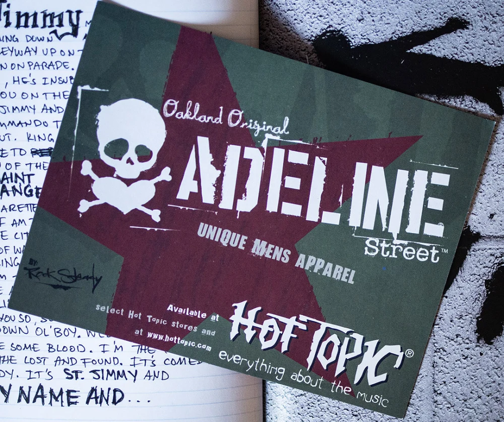 Adeline men's apparel postcard