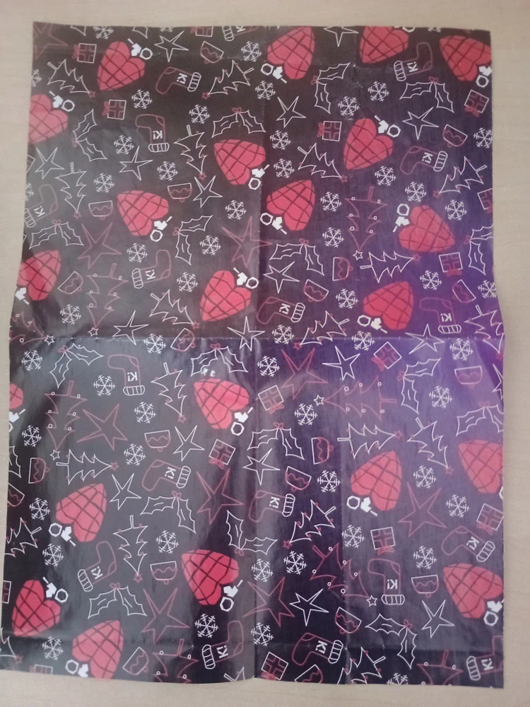 Kerrang heart grenade Christmas wrapping paper