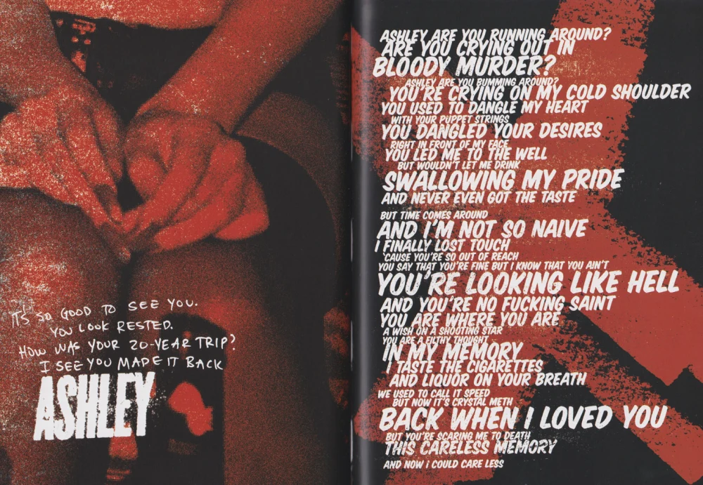 ¡Dos! hardcover lyric book - page 22-23 (Ashley)