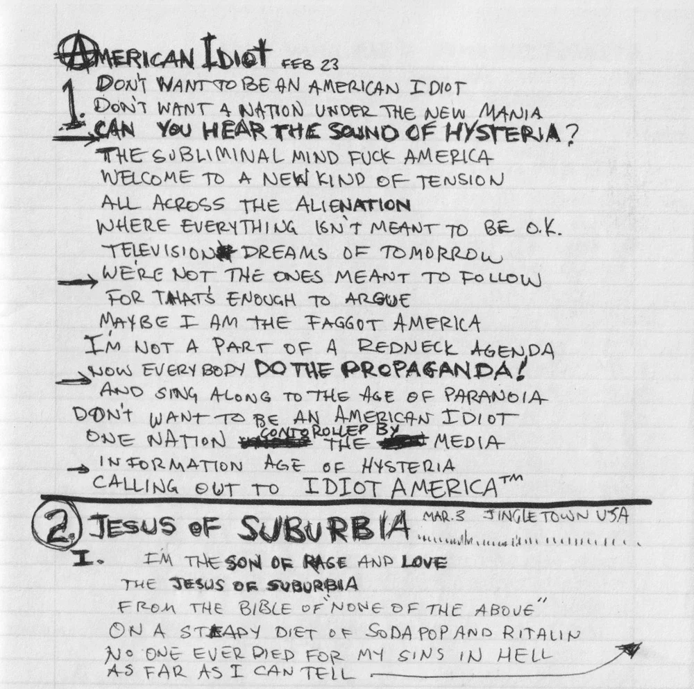 American Idiot booklet - page 2