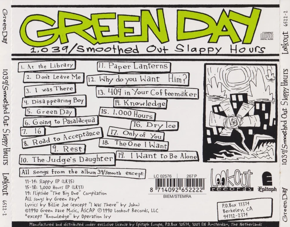 1039/Smoothed Out Slappy Hours - back cover