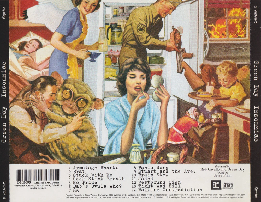 Insomniac CD - back cover