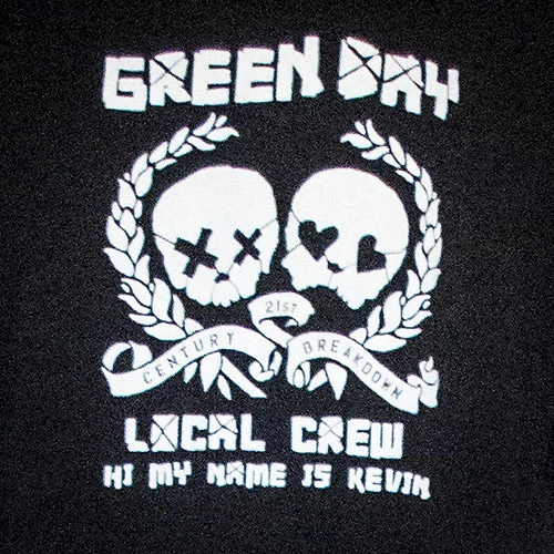 Black 21st Century Breakdown local crew t-shirt - 'Hi my name is Kevin'